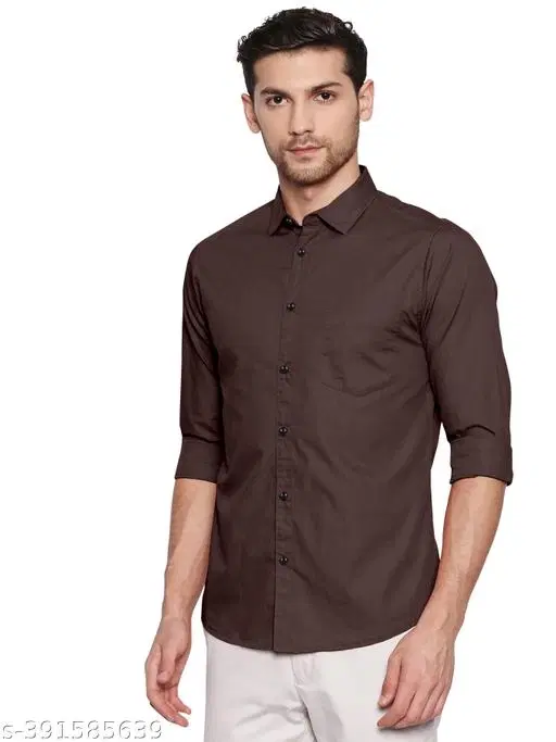 Spread Collar Kurta for Men (Brown, S)