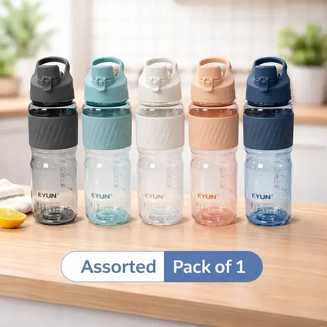 Sports Water Bottle Leakproof Design BPA Free Plastic Drinking Sipper Water Bottle 700 ML Green (Assorted Any 1 Colour)