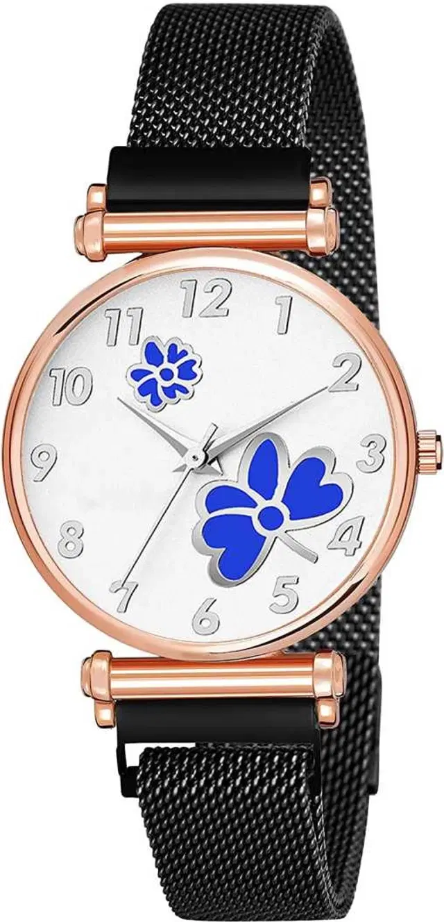 Metal Strap Analog Watch for Women & Girls (Multicolor)