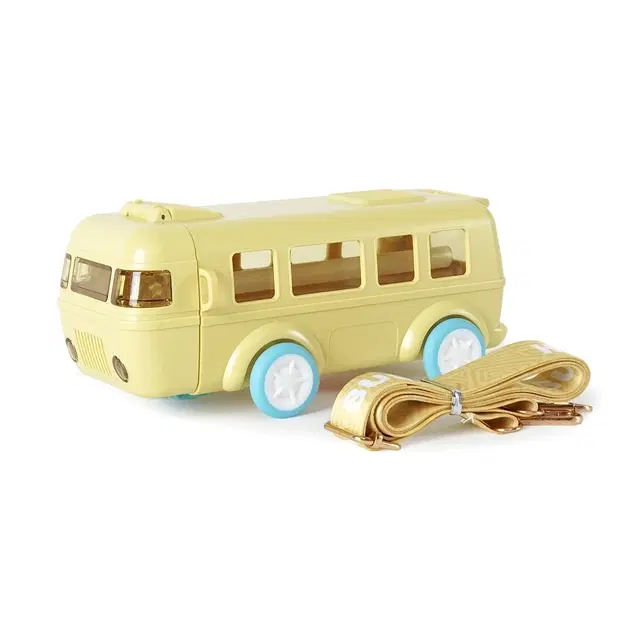 Plastic Bus Shape Sipper Bottle for Kids, Multicolor (1000 ml)