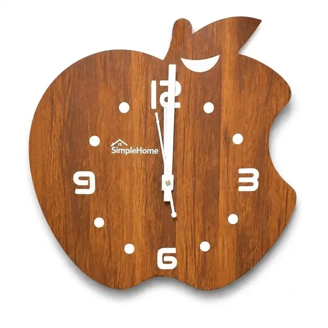 SimpleHome Mdf Apple Wall Clock 12in