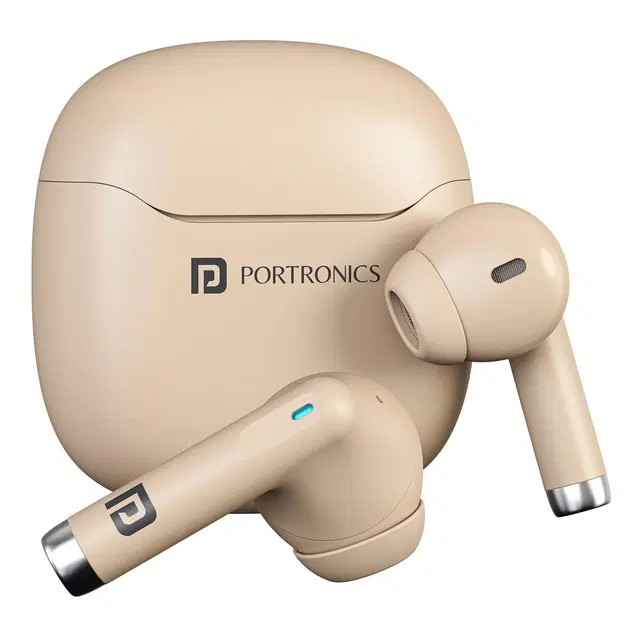 Portronics Twins S18 Pro Smart Tws Earbuds-Beige