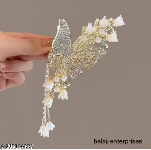 Metal Hair Clutcher for Women, Pack of 1 (Multicolor)