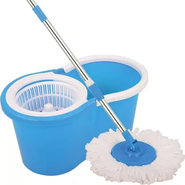 Bucket Mop with Refill, Set of 1, Blue