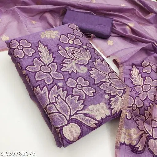 Embellished Anarkali Suit for Women (Purple, 6.05 meter (M)