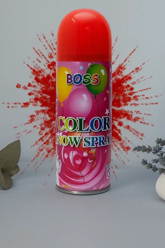 Boss Color Snow Spray 250 ml Red, Pack of 1
