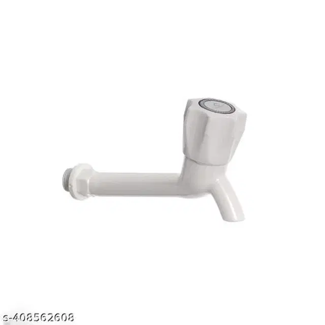 Plastic Long Bib Cock Tap, White