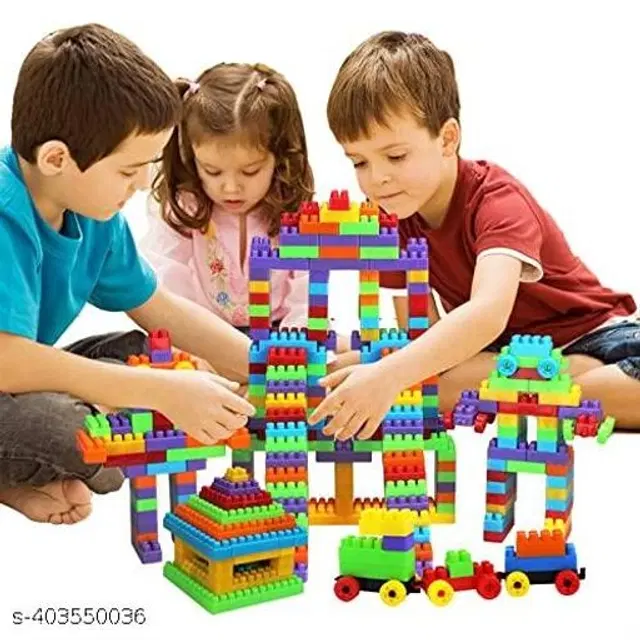 Plastic 50 Pcs Block Toys Set for Kids, Muticolor, Set of 1