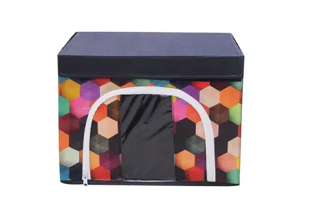 PVC Printed Multipurpose Storage Box, Multicolor