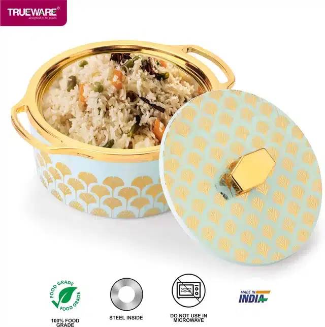 Casserole with Lid, Gold & Light Green, 1000 ml