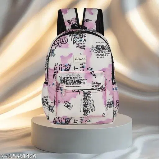 Canvas Backpack Bag, Pink