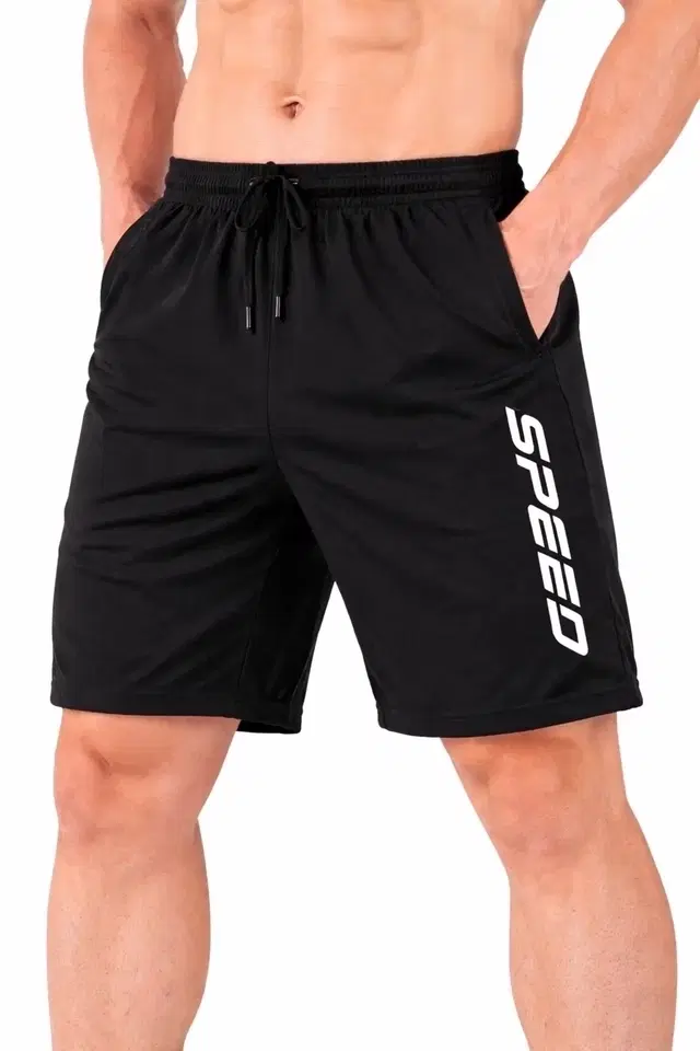 Athletic Shorts for Men ,Black (M)
