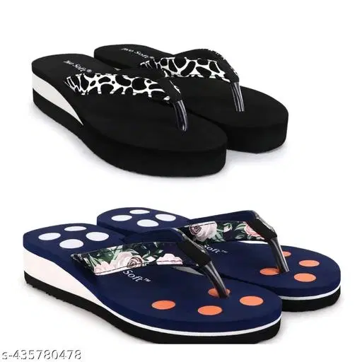 Twosoft EVA Flip-flops for Women (Multicolor, 4)