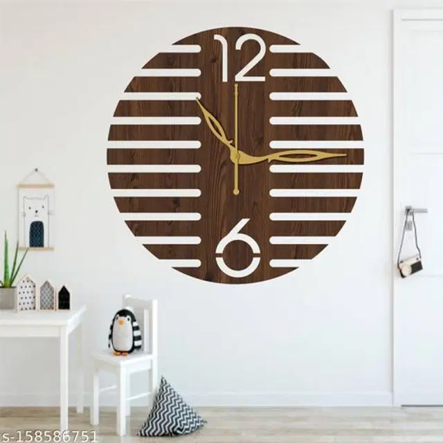 Wooden Wall Clock, Brown