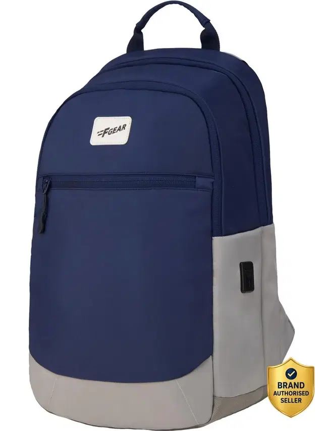 F Gear Small 16 L Laptop Backpack Balanzo Navy With Usb (Blue)