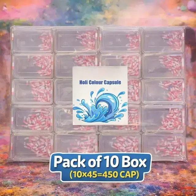 Holi Color Powder Capsules 450pc (Pack of 10)