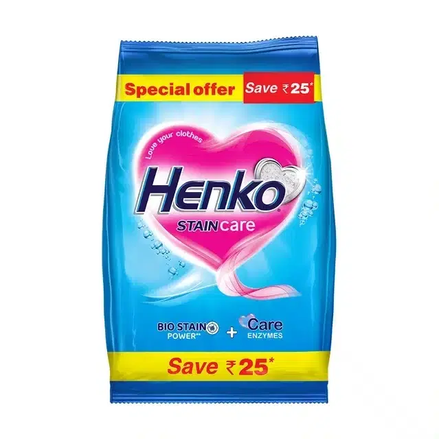 Henko Stain Care Detergent Powder for hand wash & top load machine 1 kg