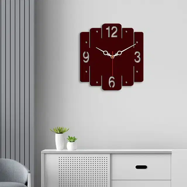Designer Wooden Wall Clocks, Brown