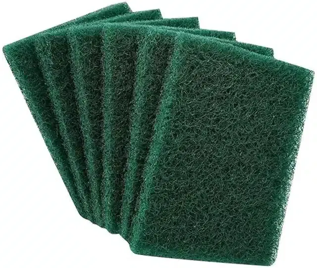 Non Scratch Kitchen Scrubbers, Green, Pack of 6