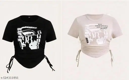 Lycra Top for Women, Multicolor, Pack of 2 (XS)