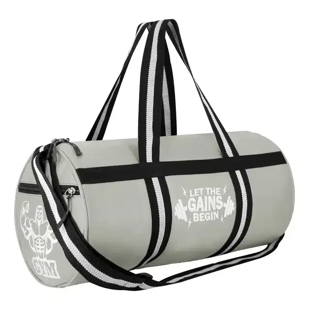 PU Duffle Bag for Men, Grey