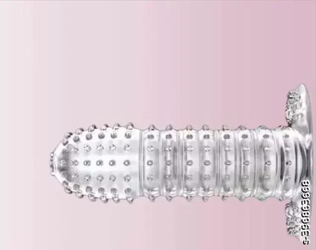 Crystal Dotted Reusable Condom for Men, Transparent, Pack of 1