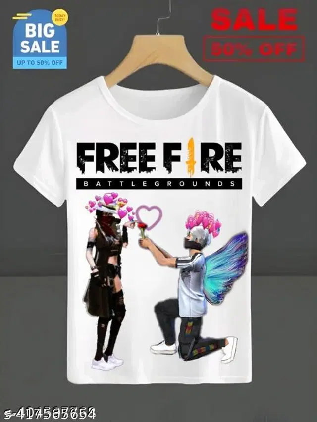 Cotton Blend Round Neck T-Shirt for Boys (White, 1-2 Years)