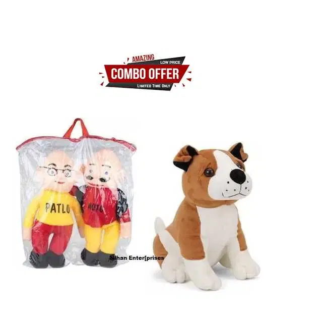 Nihan Gift Gallery Soft Toys combo for Birthday Gift for Kids, Multicolor, Pack Of 2, NG-32