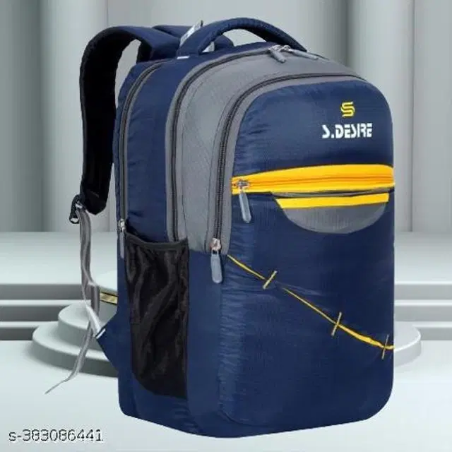 Polyester Backpack for Kids, Navy Blue, 35 L