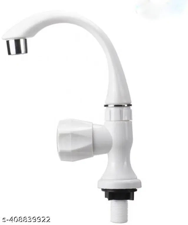 Plastic Swan Neck Tap, White