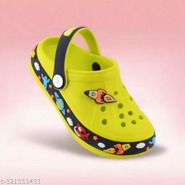 Clogs for Kids (Green & Black, 2-2.5 Years)