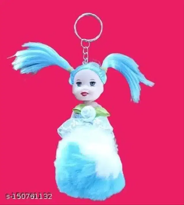 Doll Keychain, Sky Blue