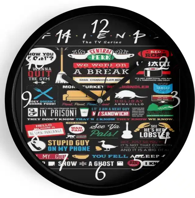 Analog Wall Clock for Home, Multicolor, 7 Inches