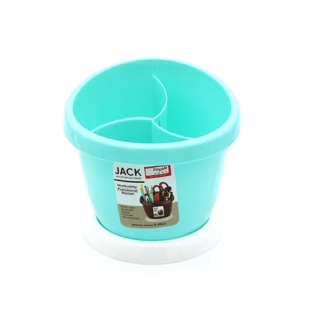 DREAM HOME Jack Multipurpose Plastic Cutlery Stand, Pack of 1 Color may vary