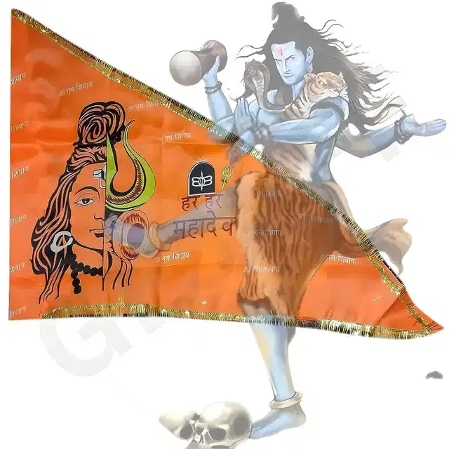 Satin Religious Flags, Saffron, 30x45 Inches