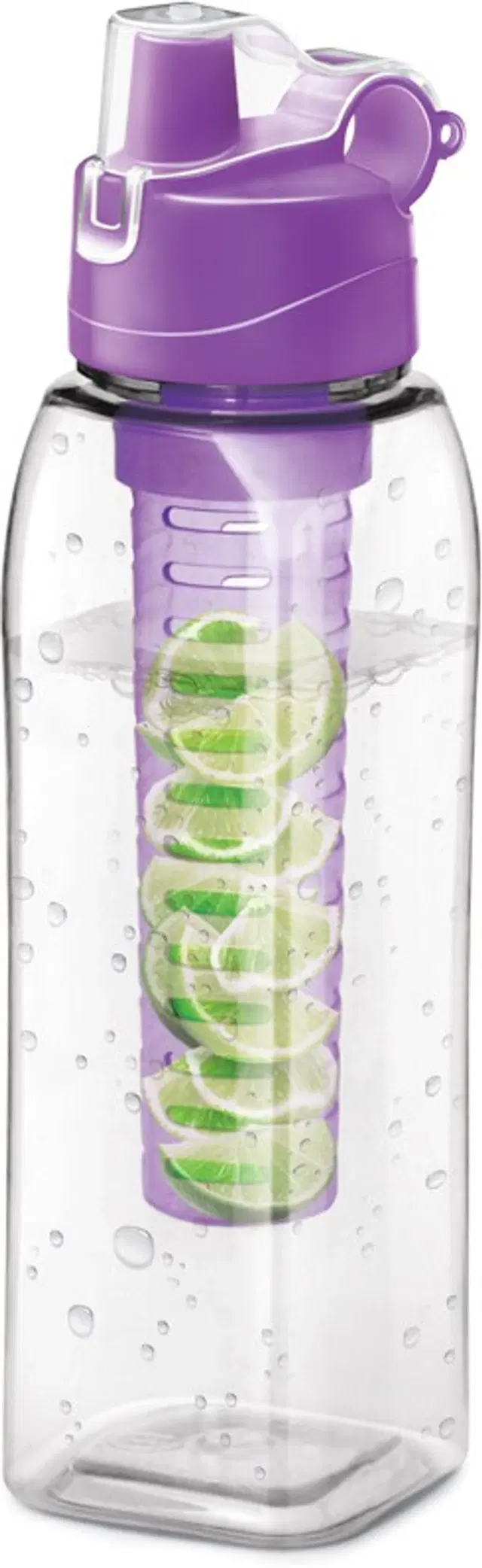 Milton Plastic Fruit Infuser Water Bottles, Purple, 1000 ml