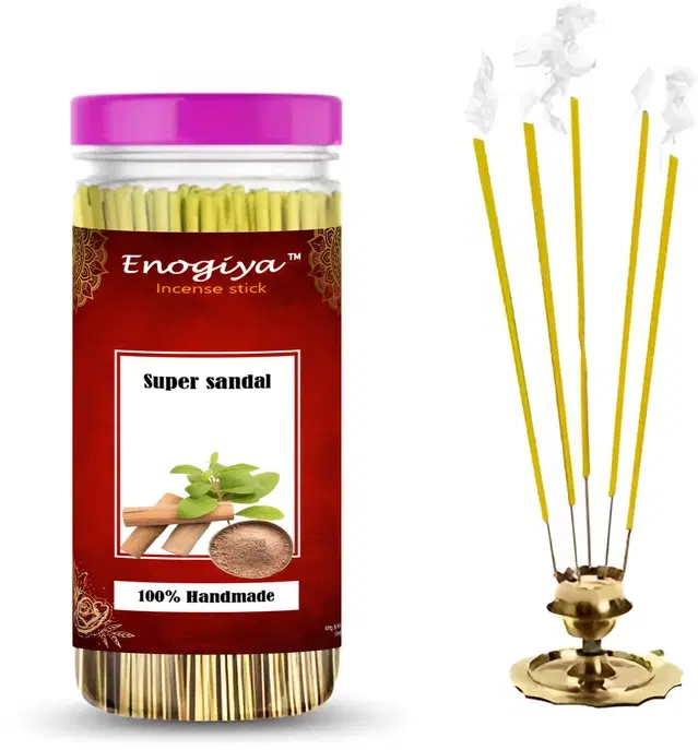 Enogiya Handmade Low Smoke Super Sandal Flavoured Incense Sticks, 400 g
