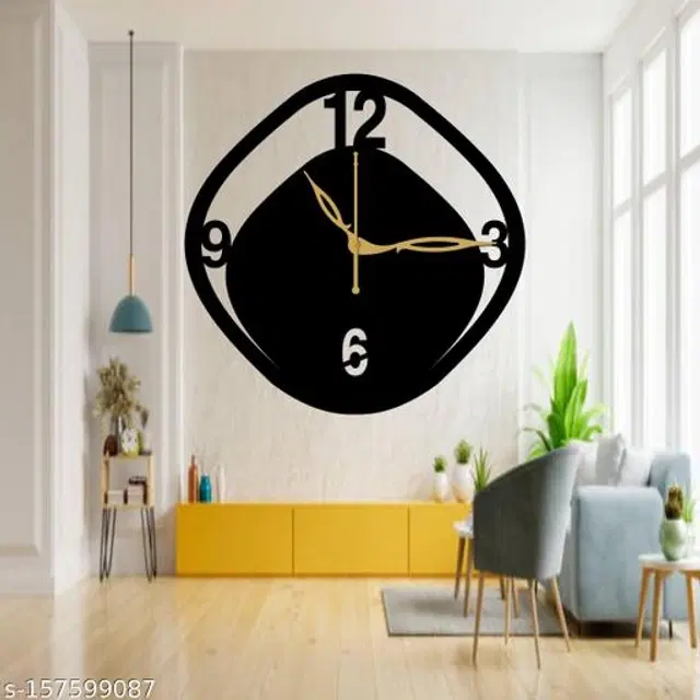 Wooden Wall Clock, Black