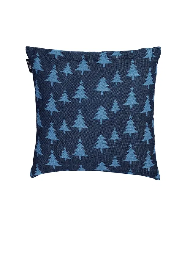 Cotton Cushion Cover, Blue, 16x16 inches