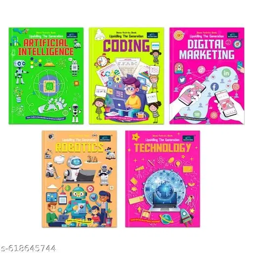 STEM Activity Book – Upskilling the Generation (Set of 5) | Artificial Intelligence, Coding, Digital Marketing, Robotics, Technology Learning Books for Kids | Skill-Building, Brain-Boosting & Future-Ready Concepts