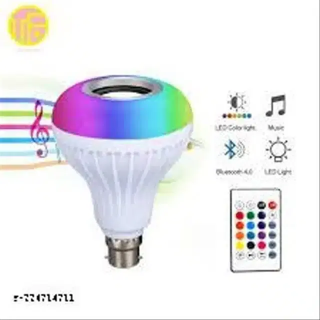 3 in 1 Bluetooth Speaker with 12 W LED Bulb & RGB Light, Multicolor