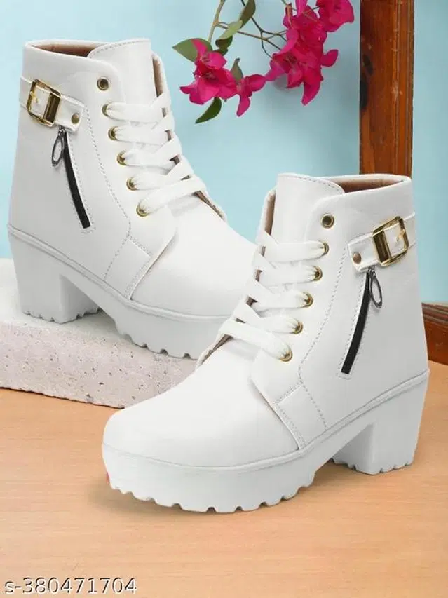Boots for Women (White, 3)
