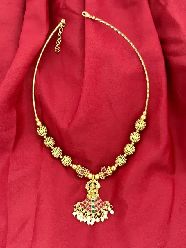 Gold Plated Jewellery Set for Women (Yellow, Free Size)