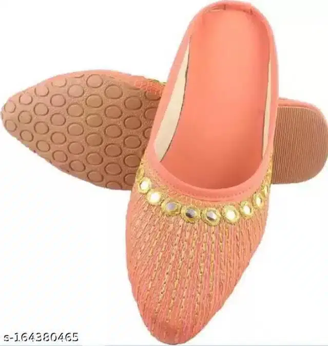 Mojaris for Women (Peach, 5)