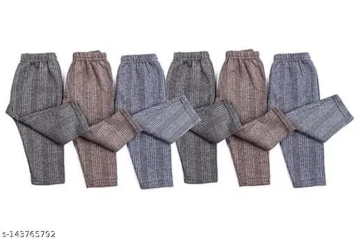 Woolen Thermal Bottomwear for Kids, Pack of 6 (Multicolor, 3-6 Months)