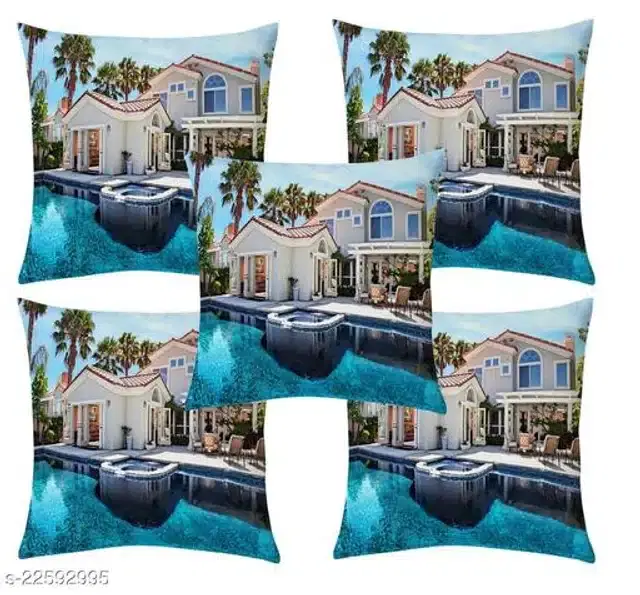 Cushion Cover for Home, Multicolor, 16x16 inches, Pack of 5