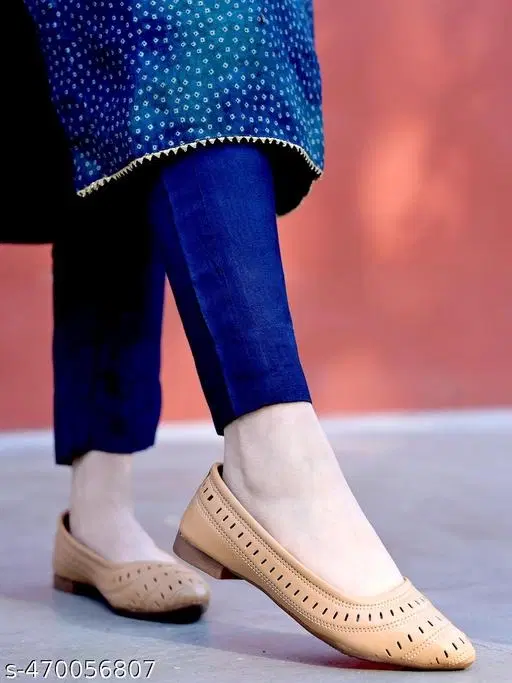 Round Toe Textured Slip-on Sneakers for Women (Beige, IND-3)