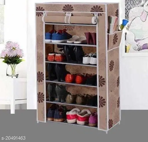 Metal 6 Layer Collapsible Multipurpose Rack, Brown