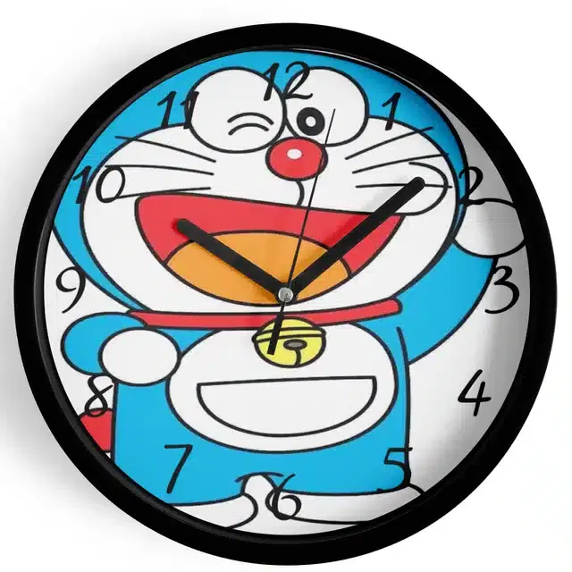 Doraemon Analog Wall Clock, Multicolor, 7 Inches