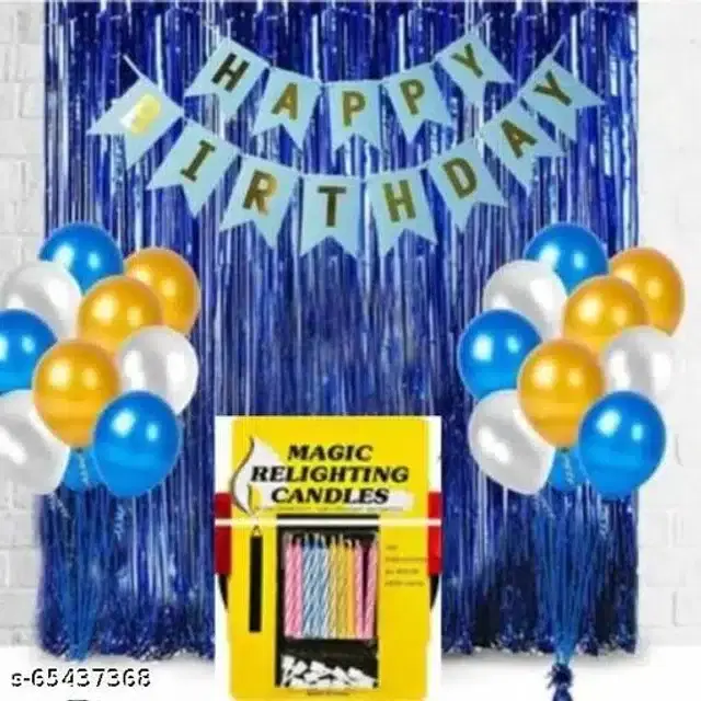 Birthday Party Decoration Kit, Multicolor, Set of 34